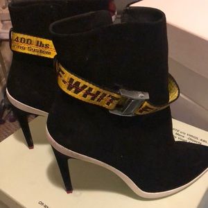 Off white heel booties